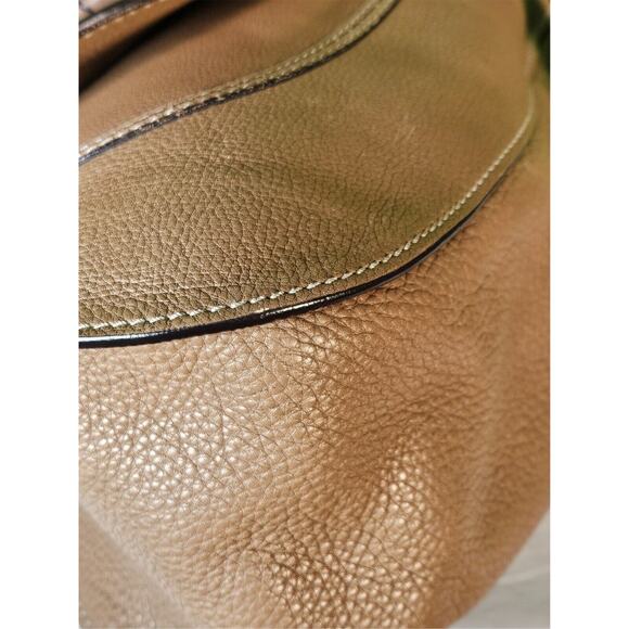Authentic CHLOE Calfskin Marcie Large Double Carry Satchel: light tan/tan color - Picture 6 of 16